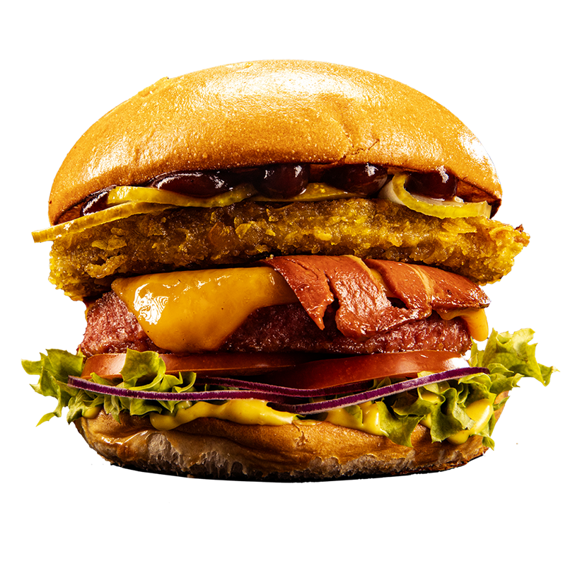 huge vegan fast food burger - No-Meatorious-BIG